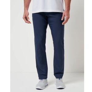 Travis Mathew Mens Open To Close 2.0 Pants Blue Total Eclipse Athleisure Golf 38